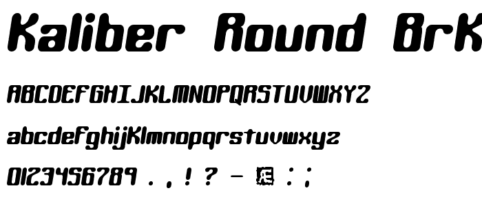 Kaliber Round BRK font